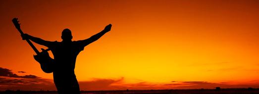 sunset banner music guitar