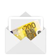 envelope money euro bill drawing