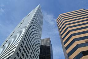 business skyscrapers with modern facades