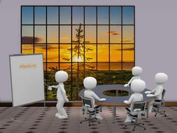 meeting lecture group team 3d people