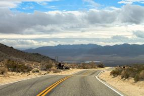 Road California white sky