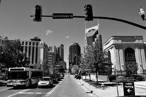 Nashville Tennessee City black and white