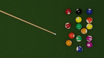 Billiards Balls on Table