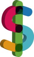 colorful dollar sign
