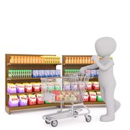 shopping white male 3d
