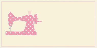 sewing machine card npink drawing