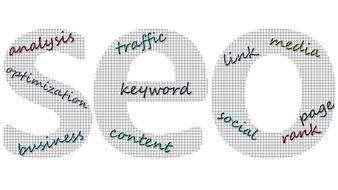 seo search engine text drawing