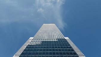 Skyscraper Sky Blue and white