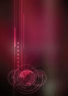 abstract geometric world map red drawing