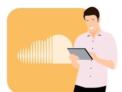 soundcloud music application person drawing