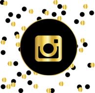 instagram social media icons gold black