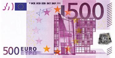 banknote 500 Euro drawing