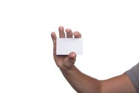 Business Card white hands