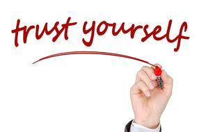 trust yourself confidence pen text