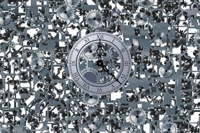 Time, background, Clock at gears