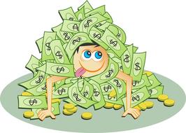 money finance currency cartoon drawing
