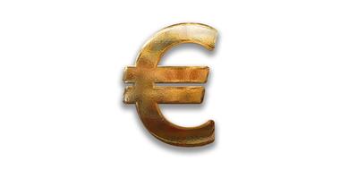 euro currency sign gold