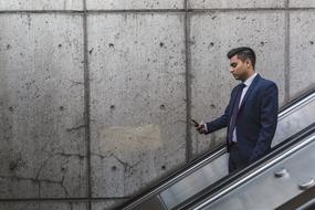 Business Man escalator