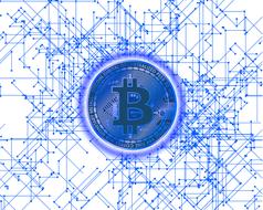 blockchain bitcoin cryptocurrency drawing
