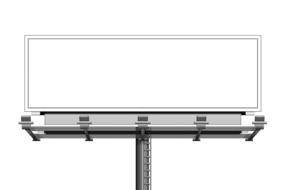 billboard banner in 3d drawing