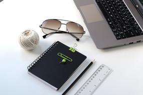 Yarn and Sunglasses and note