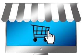 online business buy cart hand