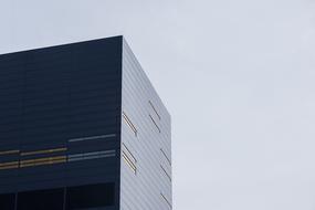 photo of a corner of a gray business center