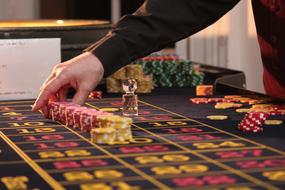 roulette table in casino