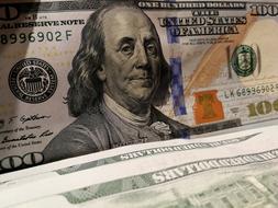 Colorful dollars with illustrations