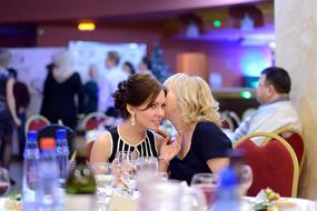 two girls in Restaurant on Party