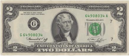 two dollar banknote