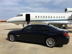 Luxury car and Jet Airplane