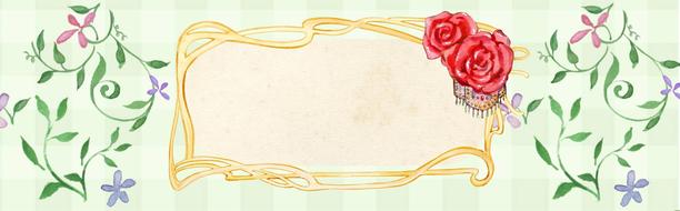 flower rose sign banner drawing