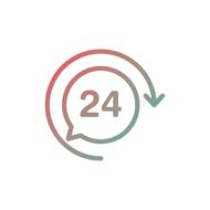 contact 24 icon drawing