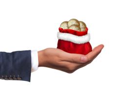 Christmas Money Gift hand