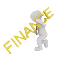 3d model finance gold text
