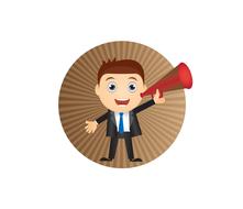 adult businessman as a drawing