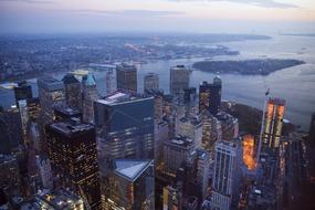 Aerial view photo of Architecture Buildings city