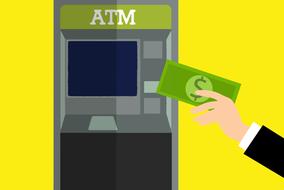 atm machine using drawing