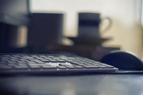 keyboard in home office