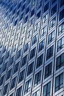 Abstract Architecture blue windows