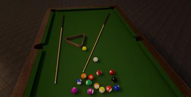 Billiard Balls on Table