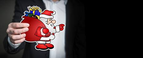Christmas santa hand banner