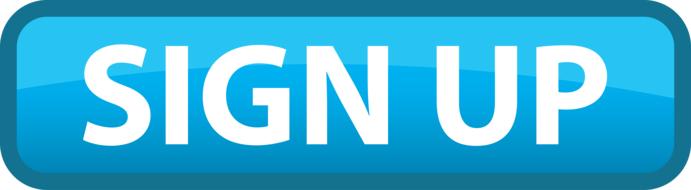 sign up, blue and white button, icon