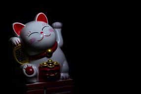 Good Lucky Fortune ceramic cat