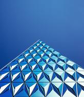 blue abstract glass panels