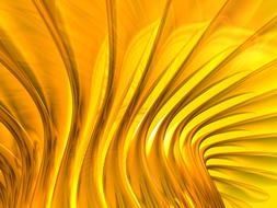 golden curved waves