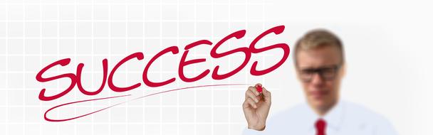 success man red text