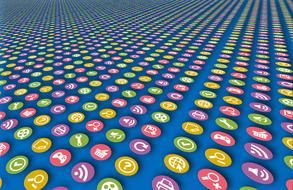 lot of app icons drawing