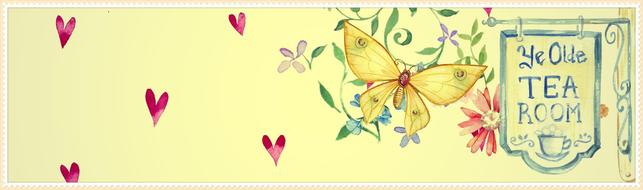 flower butterfly banner drawing